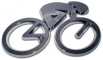 Cycling Chrome Auto Emblem 3D