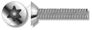 (200pcs) #6-32 X 1/4 Security Machine Screws Flat Undercut Head Torx Pin Stainless Steel in USA by Aspen Fasteners, AFTPR-91485-C