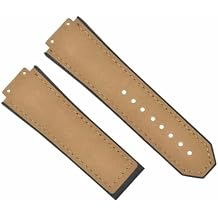 Ewatchparts 25mm Suede Watch Band Strap Compatible With 44-45mm Hublot Big Bang Ceramic Fusion Brown/Tan