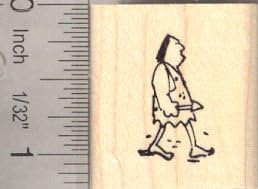 Tiny Caveman Rubber Stamp