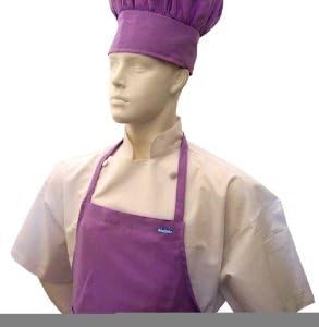 CHEFSKIN Original Lite Chef Adult 2x Apron+hat in Purple Color