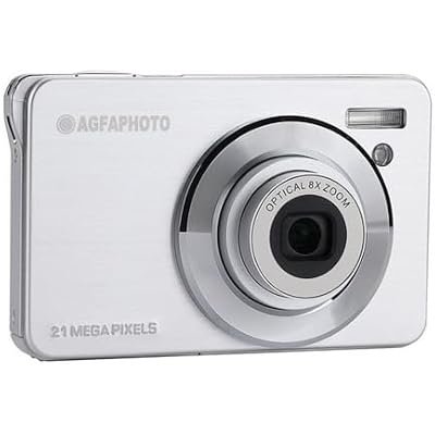 AGFA Photo Classic Digital Camera 21MP Compact Point & Shoot, 8X Optical Zoom, Full HD Video, 2.7 LCD Screen, Stylish Retro Design, Portable Travel Camera, Rechargeable Battery
