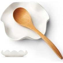 Mfacoy Spoon Rest for Stove Top, 5.3 Inch Ceramic Spoon Holder for Kitchen Counter, Coffee Spoon Holder, Cooking Utensil Rest for Spoons, Ladles, Tong, Heat-Resistant Spoon Rest, Housewarming Gifts