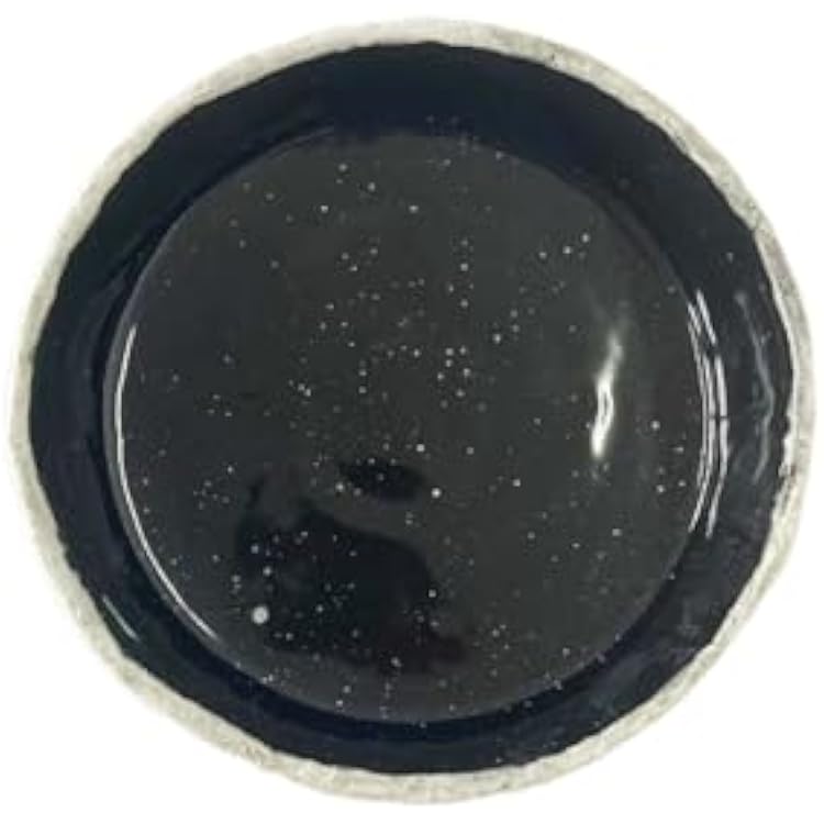 roro Ceramic Tableware, Assorted Sets, Rustic White and Glossy Jet-Black Speckled, Hand Glazed, Microwave and Dishwasher Safe Canape x 4