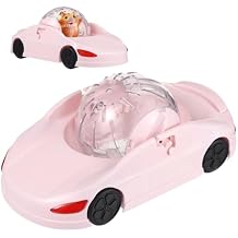 Hamster Exercise Ball Sports Car, Hamster Car with Detachable Transparent Ball, 3 Modes Funny Exercise Wheel, Small Exercise Ball for Dwarf Small Pet