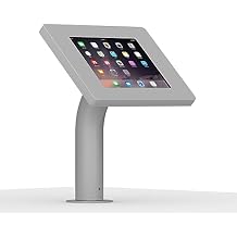 VidaMount Light Grey Covered Home Button Enclosure and Fixed Surface Wall/Table Mount [Bundle] Compatible with iPad mini 1/2/3