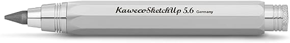 Kaweco SKETCH UP Clutch Pencil 5.6 mm 5B Satin Chrome with Lead Refill I Pencil 10.5 cm