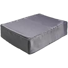 Silk Satin Pillowcase for Cube Pillow (ONLY Pillowcase), Satin Pillowcases Microfiber Pillow Casespillow Cube Pillowcase with Hidden Zip (1PCS-Gray, 15x12x4 in)