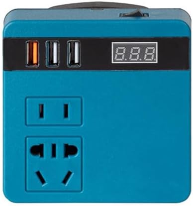 Weytoll 120W Lithium Battery Inverter Multifunction Lithium Tools Battery Inverter 21V to 220VAC Inverter Dual-engine Intelligent Multiple Protections Inverter with Voltage Display Function