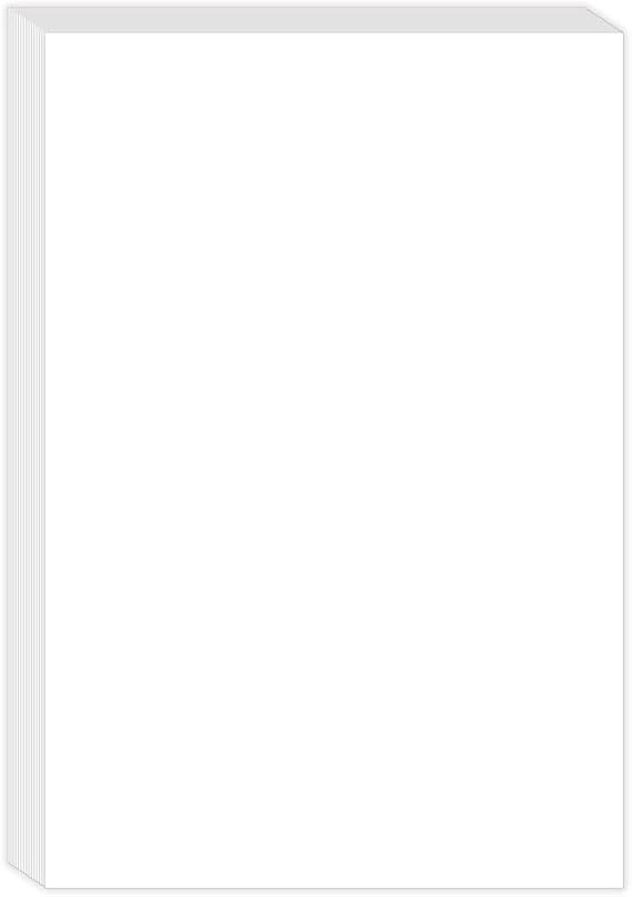 Half Letter Blank Printer Paper, 80 Sheets/160 Pages, 100gsm Blank Copy Paper, Blank Paper for Office & School, Perfect for Bullet Journal & Note Taking, 5.6" x 8.3"