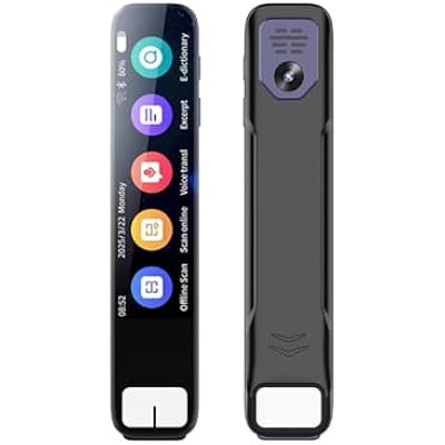 AI Smart Pen Chat GPT, 3.69 HD Touchscreen Scan Reader for Math and History, 60 Languages Offline Translation Pen, Bluetooth Voice Recorder Study Assistant for Students
