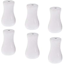 Cutelec Wood Cord Tassels 6Pack for Window Blinds White Cord Knobs Wooden Hanging Ball Pulls for Curtain Craft6, White