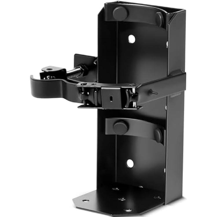 Zonon Heavy Duty Fire Extinguisher Mount Bracket Metal Fire Extinguisher Holder Wall Mount for Home Car Truck, BoatFe-5,Black,1 Pcs