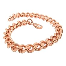 Men's 8 Inch Solid Copper Link Bracelet CB646G - 3/8 of an inch wide.