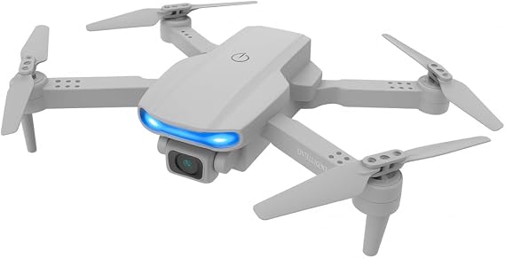 E99 Pro Foldable Drone with Dual 4K HD Cameras for Adults and Teens 14+ FPV Live Video, Wind Resistant, 3 Speed Modes, One-Key Start, 360 Flips, 2 Batteries, Carrying Case (GREY)