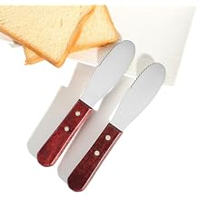 2 Pack Butter Knife - Stainless Steel Butter Spreader Knife with Wooden Handle Butter Cutter Kitchen Gadgets for Spreads Butter Cheese and Condiments