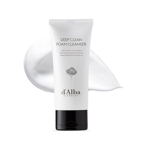 d'alba Piedmont Italian White Truffle Deep Foam Cleanser, Vegan Skincare, Gentle Foam Cleanser with White Truffles for All Skin Types, Safe for Sensitive Skin, Hypoallergenic