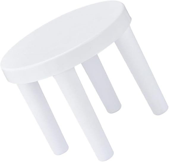 Round Plastic Stool Slip Home Bathroom Stool Boys and Girls Folding for Adults Non-Skid