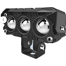 ASTRALED Spot Işık, Motosiklet Uyumlu, Sarı Beyaz, Projektör Lens, Dikdörtgen, Off Road Lamba, 3 Gözlü