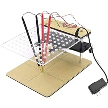 LED BDM Frame, BDM Frame Test Board Assembly, Multifunctional BDM Frame Set with 4X Copper Probe Pin Compatible with 22x BDM Adapters for Car ECU Brush Test Stand, AC 110-240V