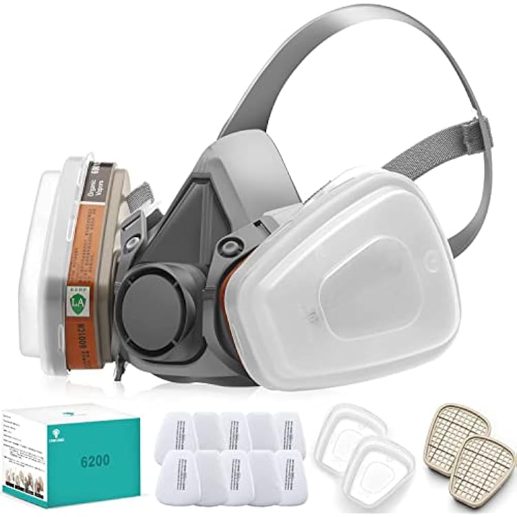 RANKSING Half Face Reusable Respirator 6200,Face Cover for Painting, Dust,Machine Polishing, Welding and Other Work Protection Medium