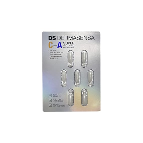 C+A Super Lipo-Lifting Neck Serum Firming & Tightening Treatment for Neck & Jawline (7 Cap)