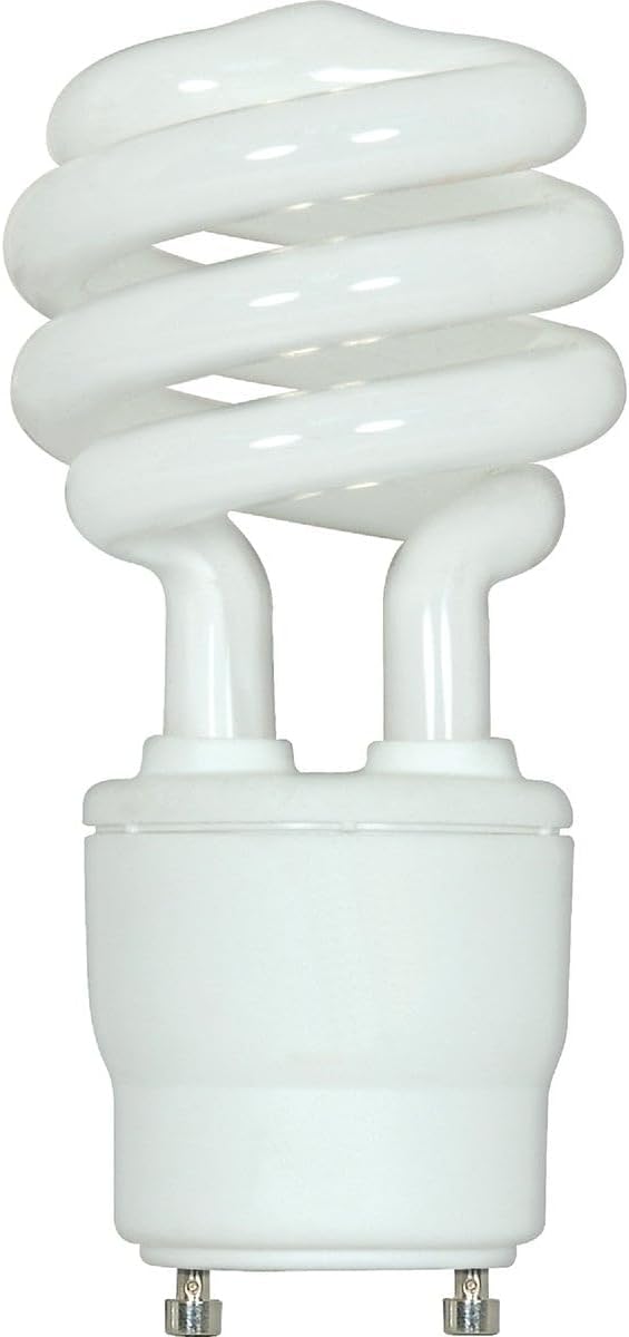 Satco S8204 15 Watt (60 Watt) 950 Lumens Mini Spiral CFL Soft White 2700K GU24 Base Light Bulb