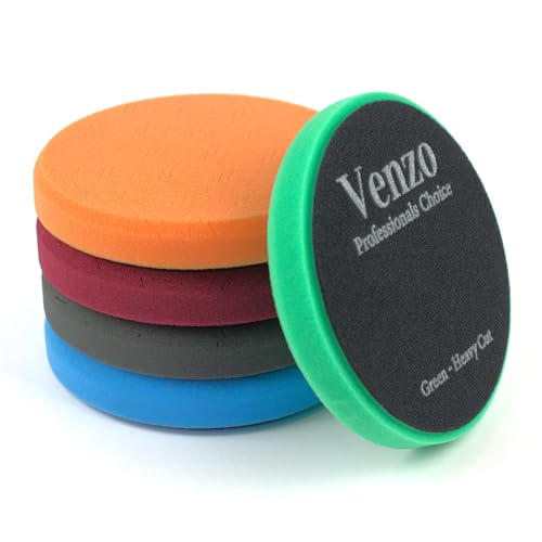 5 Inch Buffing Polishing Pads Kit, 5 Pcs Foam Pads for 125mm Backing Plate, Cutting Polishing & Waxing Pads for RODAGA Car Polisher
