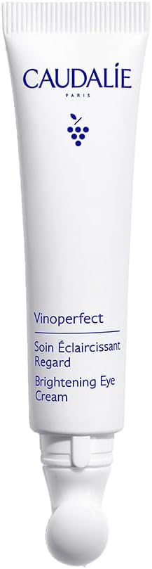 Caudalie Vinoperfect Dark Circle Brightening Eye Cream, Niacinamide, 15ml | Viniferine, niacinamide and caffeine, targets blue purple brown black circles, reduces puffiness, cooling ceramic tip