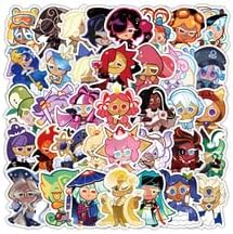 Cookie Run Kingdom Stickers Pack of 50 Waterproof Funny Games Stickers for Water Bottle, Skateboard, Luggage, Mobile Phone, Laptop, Bicycle, Computer, Car, Vinyl Trendy Cute Cartoon Stickers for