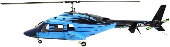 NOBRIM RC Helicopter 800 Size Blue Black Bell222 RC Helicopter Fuselage V2 KIT Version