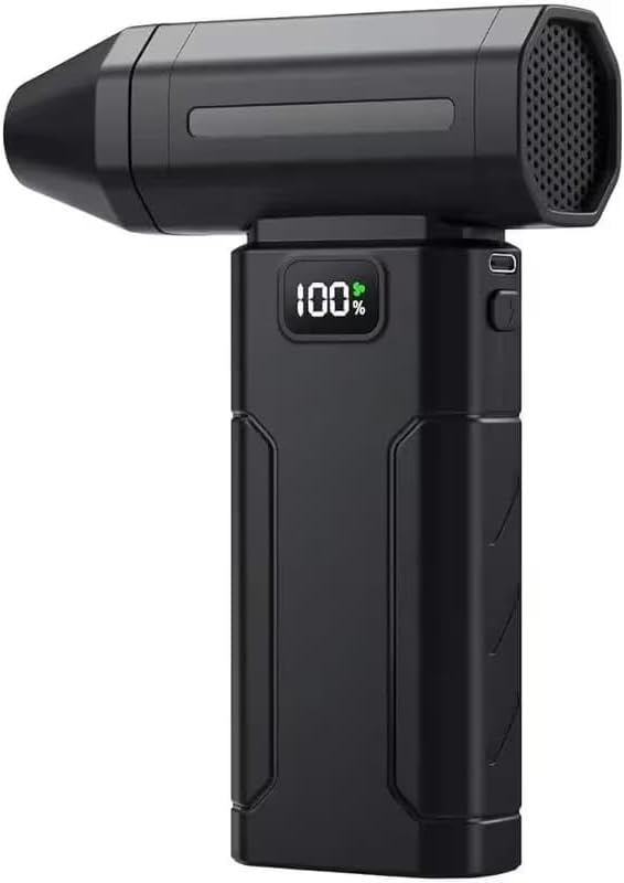 X8 Elektrikli Turbo Jet Fan – Yüksek Hızlı Hava Üfleyici, Dizüstü Bilgisayar, Kamera ve Atölye için Dijital Ekranlı USB-C Şarj Edilebilir Mini Üfleyici