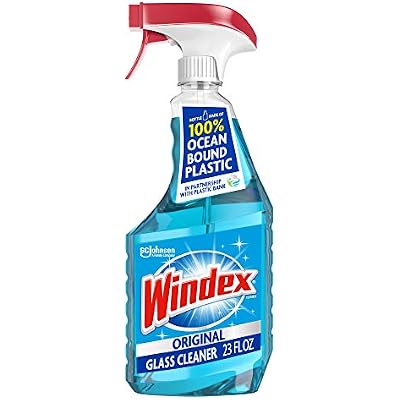 Windex Glass and Window Cleaner Spray Bottle, Original Blue, 23 fl oz