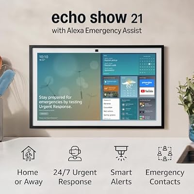 Echo Show 21 (newest model) bundle with Alexa Emergency Assist (annual auto-renewal subscription)