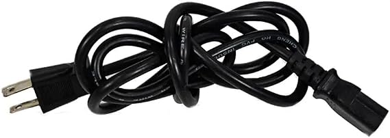 AC in Power Cable Cord Replacement for VOPLLS Model N3 V3 T-12000L M03H U-15000L M10 Full HD 1080P 4K WiFi Bluetooth Portable Video Outdoor Home Theater Projector Charger Cable Power Supply