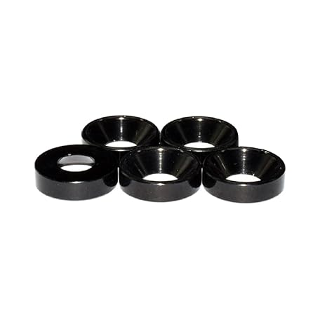 50pcs M4 Countersunk Washers Alloy Aluminum Screw Gaskets (Black)