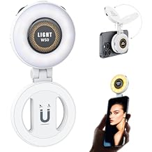 Magnetic Portable Selfie Light for iPhone - Phone Ring Light Rechargeable for Camera Picture Make up Photos Video Conferences LED Selfie Ring Fill Light TikTok/Zoom Calls/Video Conference