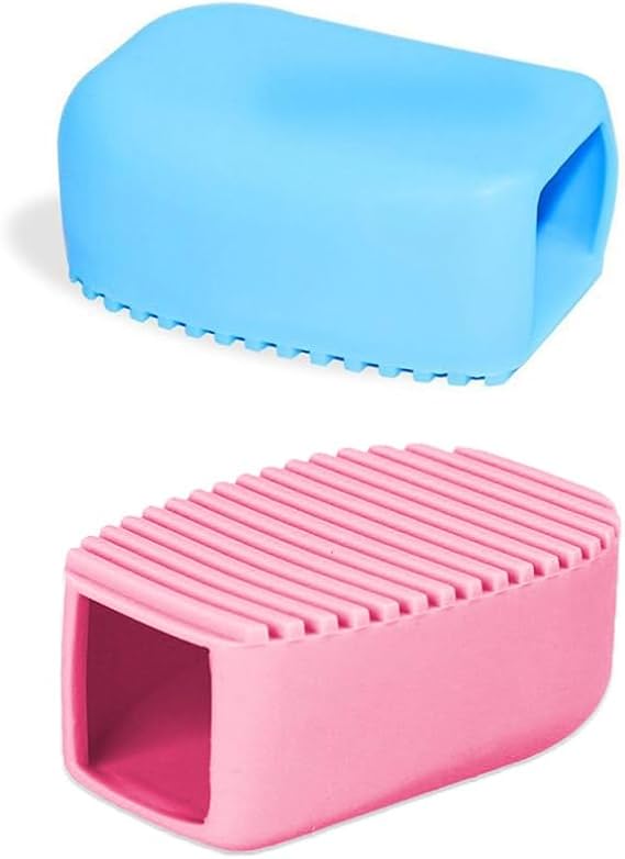 2 Pack Laundry Stain Remover Brush Small Washboard Portable Silicone Mini Wash Board Handheld Hand Washing Brush Detail Cleaning Scrub for Collar Cuff Fabric Spot Delicates Clothing Travel