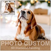TOPWOOZU Custom Diamond Painting Kits, DIY Paint Art Personalized Photo Diamonds for Dog Cat