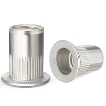 VGBUY 100Pcs M6 Rivet Nut 304 Stainless Steel Rivnut Threaded Insert Nut, Knurled Body (VG30523)