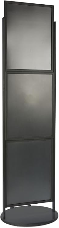 Displays2go Sign Stand for Six 22 x 28 Inch Posters, Black