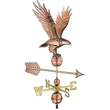 Good Directions Polished Copper Eagle Weathervane Decorative Rooftop Accent for Barns, Homes, Sheds, and Cupolas Durable & Handcrafted