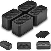 EclatBain Rectangle Bed Risers Furniture Risers Heavy-Duty Rectangular Adjustable Block Lift to 3 inches and 4.3 inches Desk, Sofa, Chair Legs, Support up to 4000 pounds BK-2