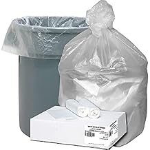 1072717 PT# WHD6014 Liner Garbage Can 55-60gal 14mic 38x60" Natural 200/Bx Made by Webster Industries
