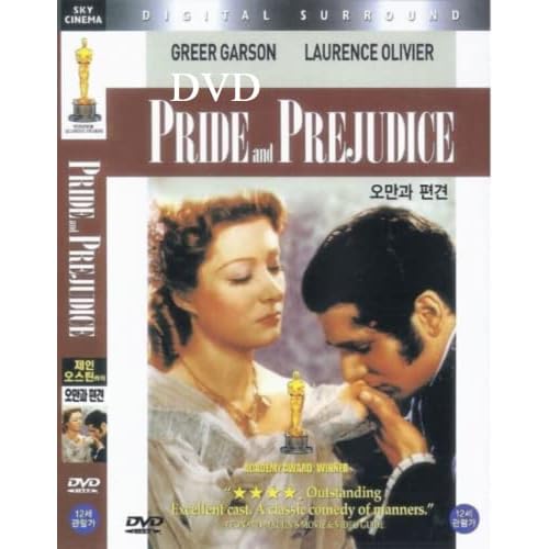 Pride and Prejudice (1940) DVD Greer Garson, Laurence Olivier, Language: English, Subtitle: English, Korean, Chinese