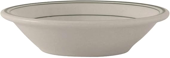 Tuxton China TGB-010 Grapefruit, 11 oz., 6-5/8" Diameter, Round, Wide Rim, Rolled Edge, Microwave and Dishwasher Safe, Oven Proof, Fully Vitrified, Ceramic, Green Bay, Pack of 36