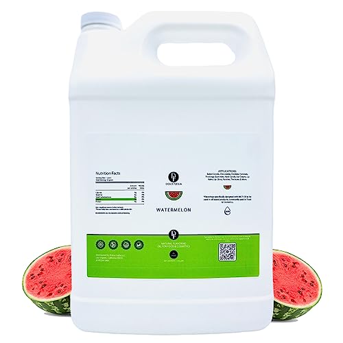 Dolce Flav Watermelon Extract 1 Gallon Kosher, Sugar-Free, Concentrated Juicy Watermelon Flavoring for Baking, Chocolates & Desserts, Includes Measured Dropper