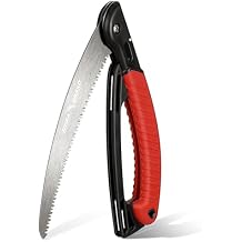 FLORA GUARD 10-Inch Folding Hand Saw, Heavy Duty Pruning Saw with Multi-Level Razer Teeth for Wood Cutting, Tree Trimming, Professional Camping Gardening Tools