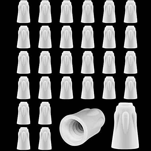 Zonon 36 Pcs Ceramic Wire Connector White Ceramic Nuts 18-8 AWG High Temperature Wire Connectors Porcelain Connector Twist Caps for High Temperature RepairsSmall