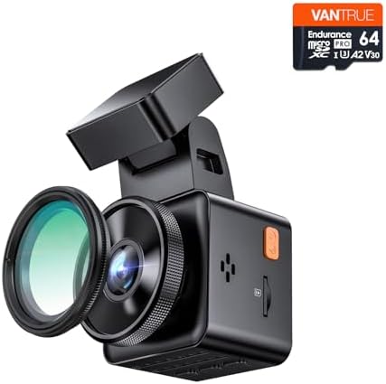 VANTRUE Dash Cam E1 Pro & 64GB Genuine mciroSD Card